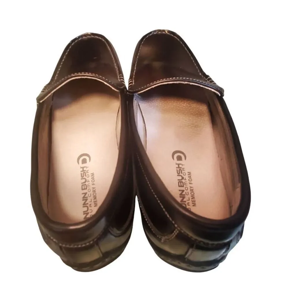 Mens Nunn Bush Black Slip On Driving Loafers Shoes Size 10.5M